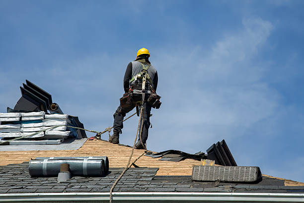 Professional Gutter Installation technician working in Hoyt, KS
